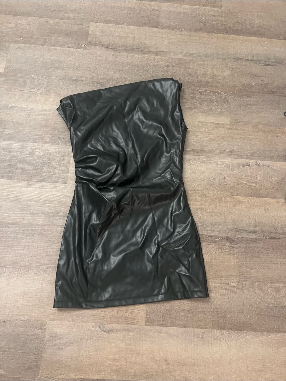 Active USA pleather asymmetrical dress